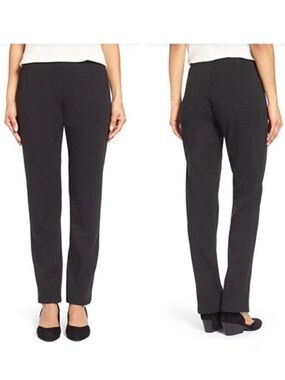 Eileen Fisher Ponte Knit Pull On Pants Women’s Size Large Charcoal Gray Stretch